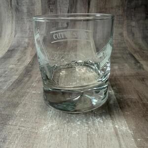 VTG Cutty Sark Scotch Whiskey Rocks Glass Etched 500th Anniversary